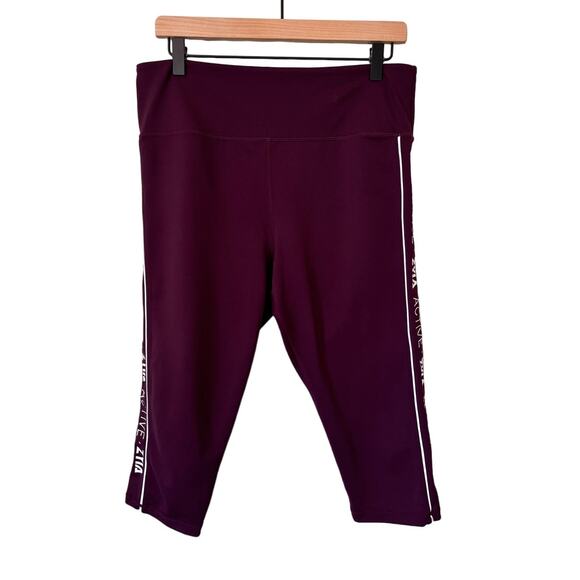 Zyia Purple Cropped Athletic Leggings Size 16-18 - Picture 1 of 8